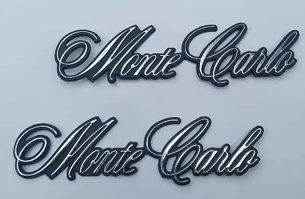 1978-1980 Monte Carlo front fender script emblem set