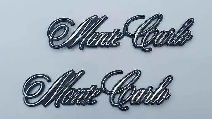 1978-1980 Monte Carlo front fender script emblem set