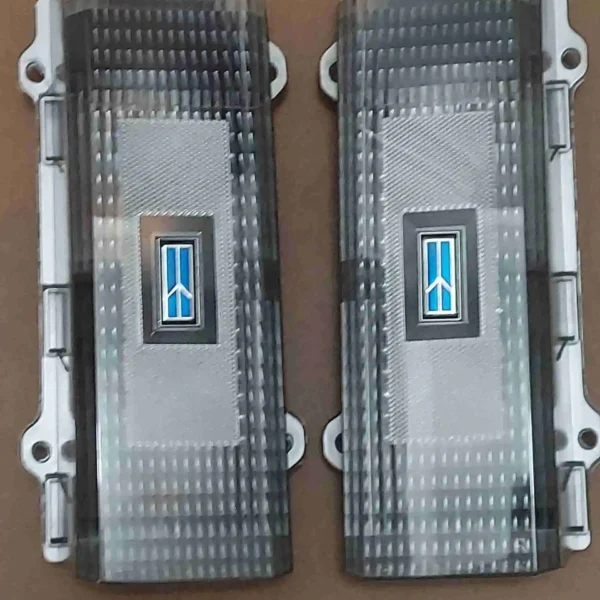1983-1988 cutlass custom clear tail lights with blue center emblem