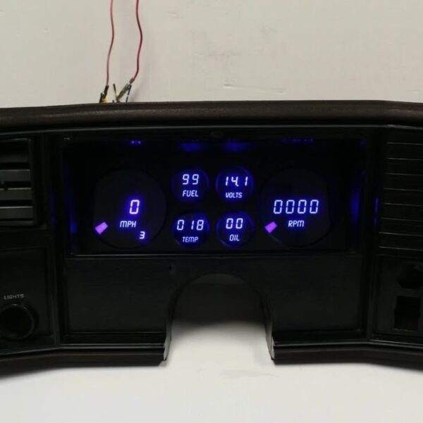 1978-1988 Monte Carlo El Camino digital dash replacement blue LEDs Intellitronix
