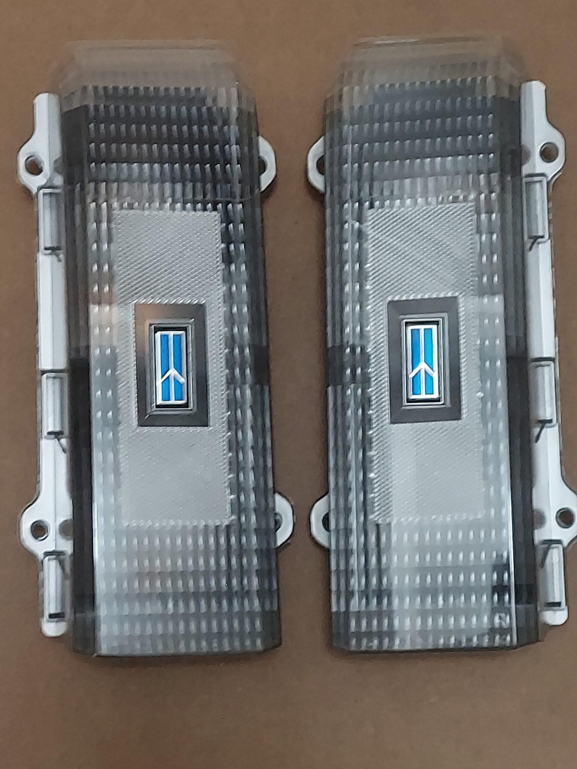 custom all-clear cutlass tail light set with blue center emblem