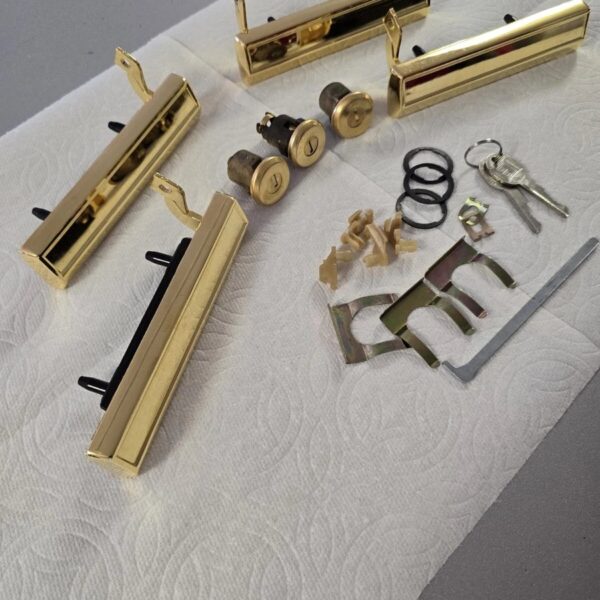78-90 chevy caprice impala 24k gold door handle locks set