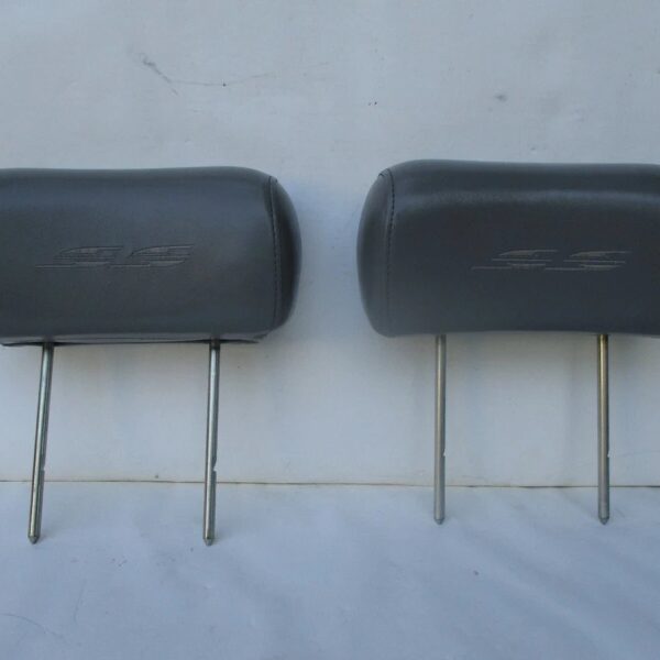1994-1996 Chevy Impala SS gray leather front seat headrest set