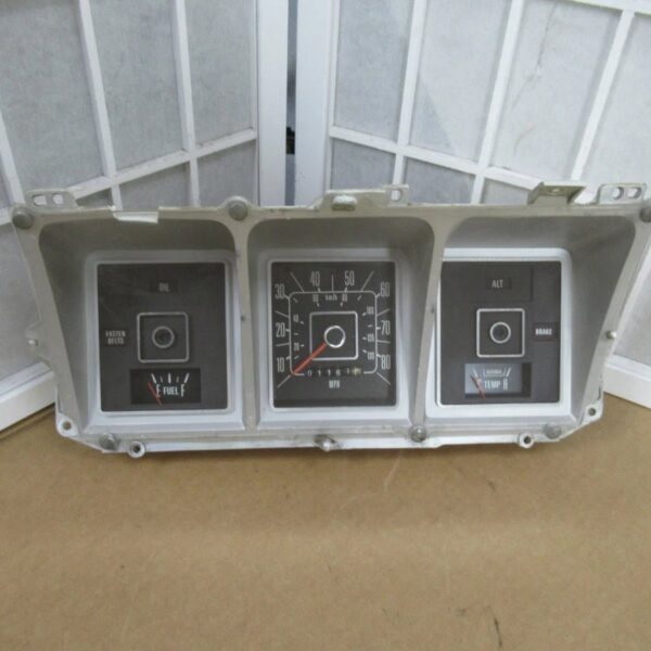 1976-1979 ford f-150 f-250 f-350 bronco silver black dash gauge cluster