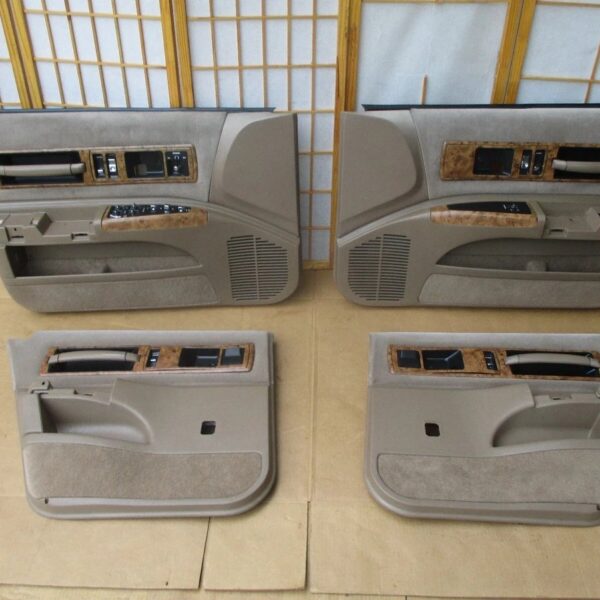 1991-1996 roadmaster caprice impala tan cloth 4dr interior power door panel set