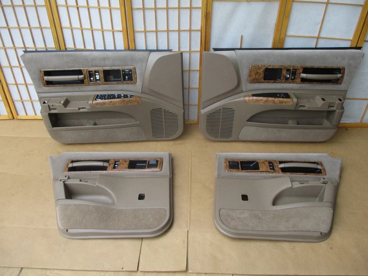 1991-1996 roadmaster caprice impala tan cloth 4dr interior power door panel set