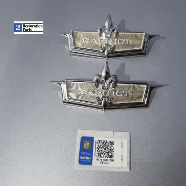 sail panel emblem set for 1971-1972 caprice