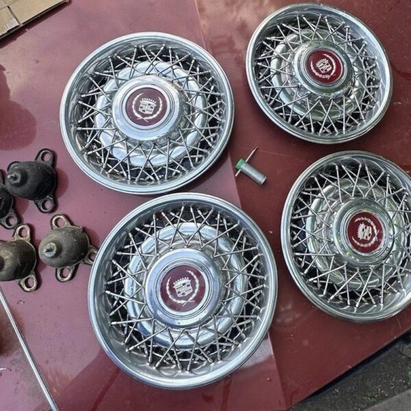 1980-1992 Cadillac Brougham hubcap set