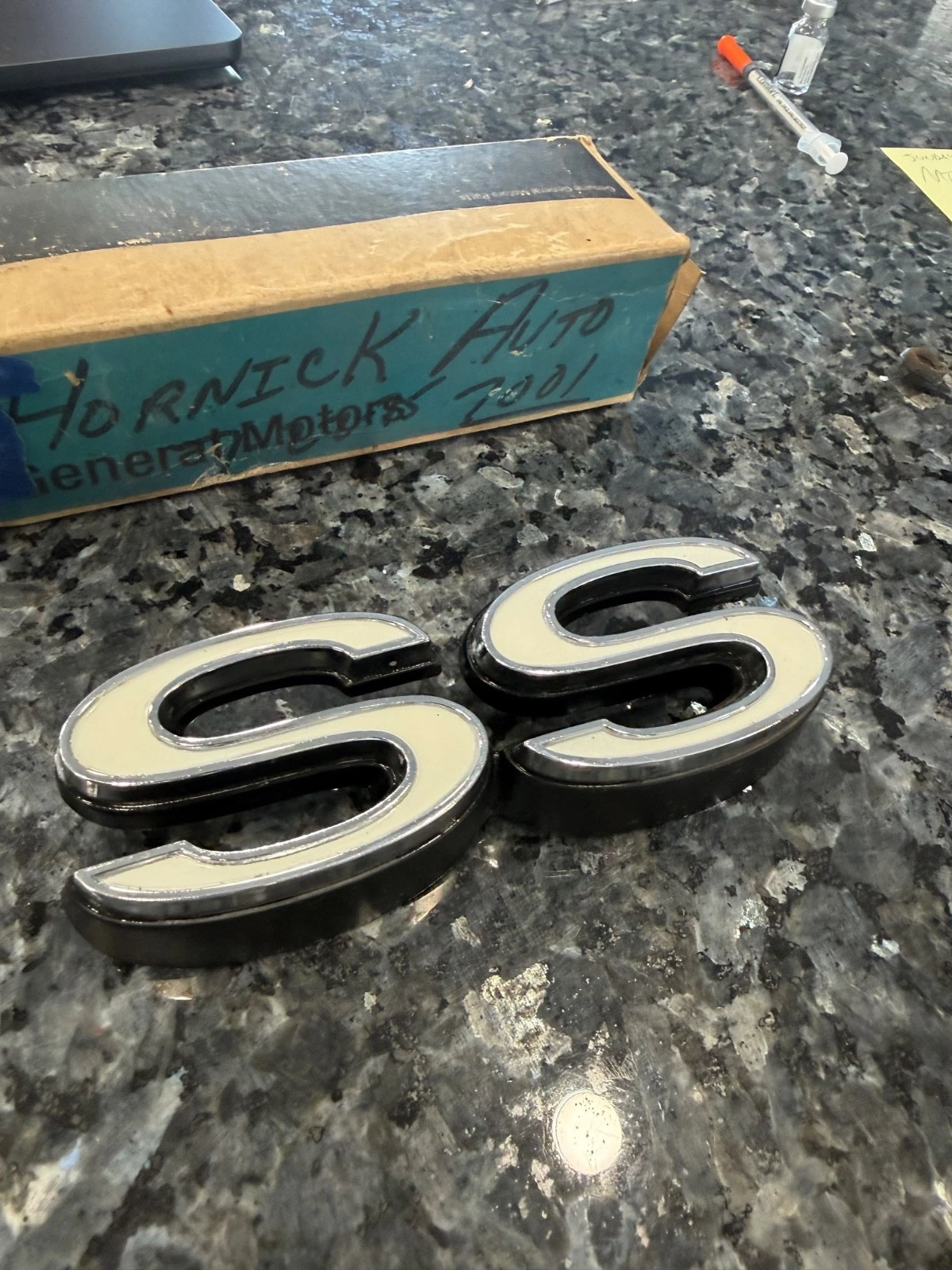 1973 Chevelle Malibu SS rear tail finish panel emblem