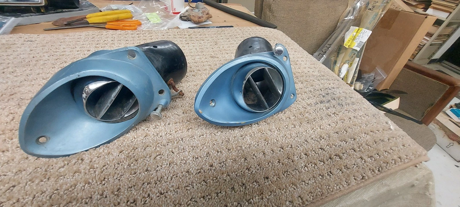 1964-1965 Chevelle AC vent ball housings