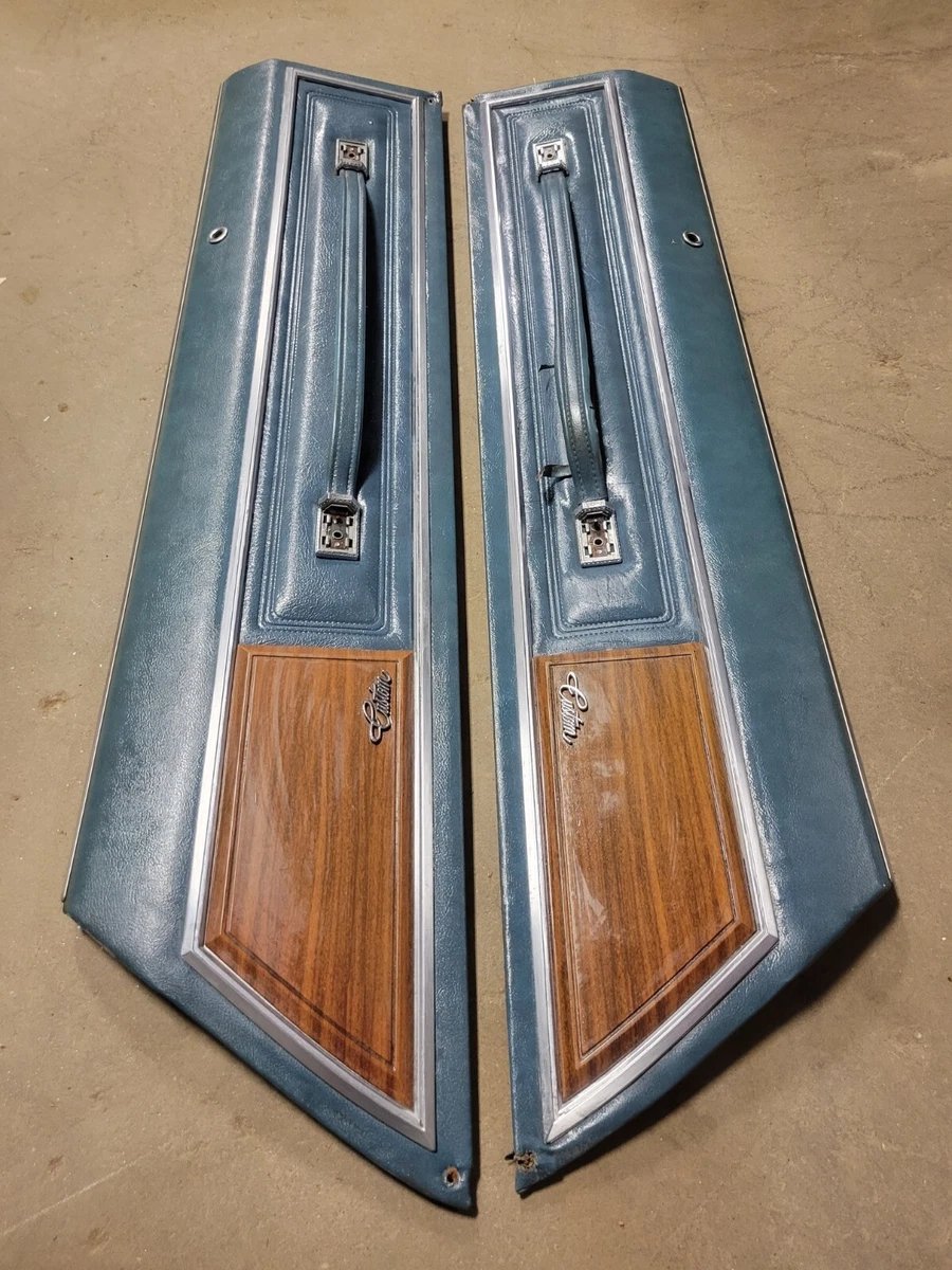 1976 Buick Electra Custom Limited 225 left right upper door panel blue